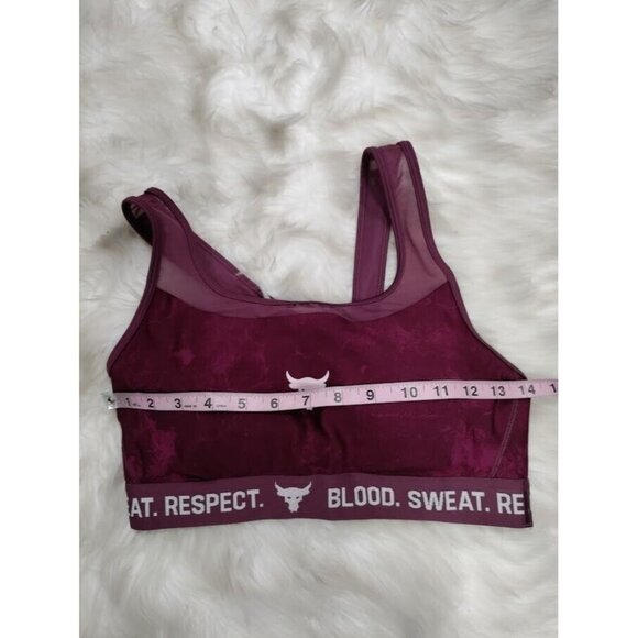 Under Armour Womens Project Rock Sports Bra Purple Tie Dye V Back L - Picture 5 of 6